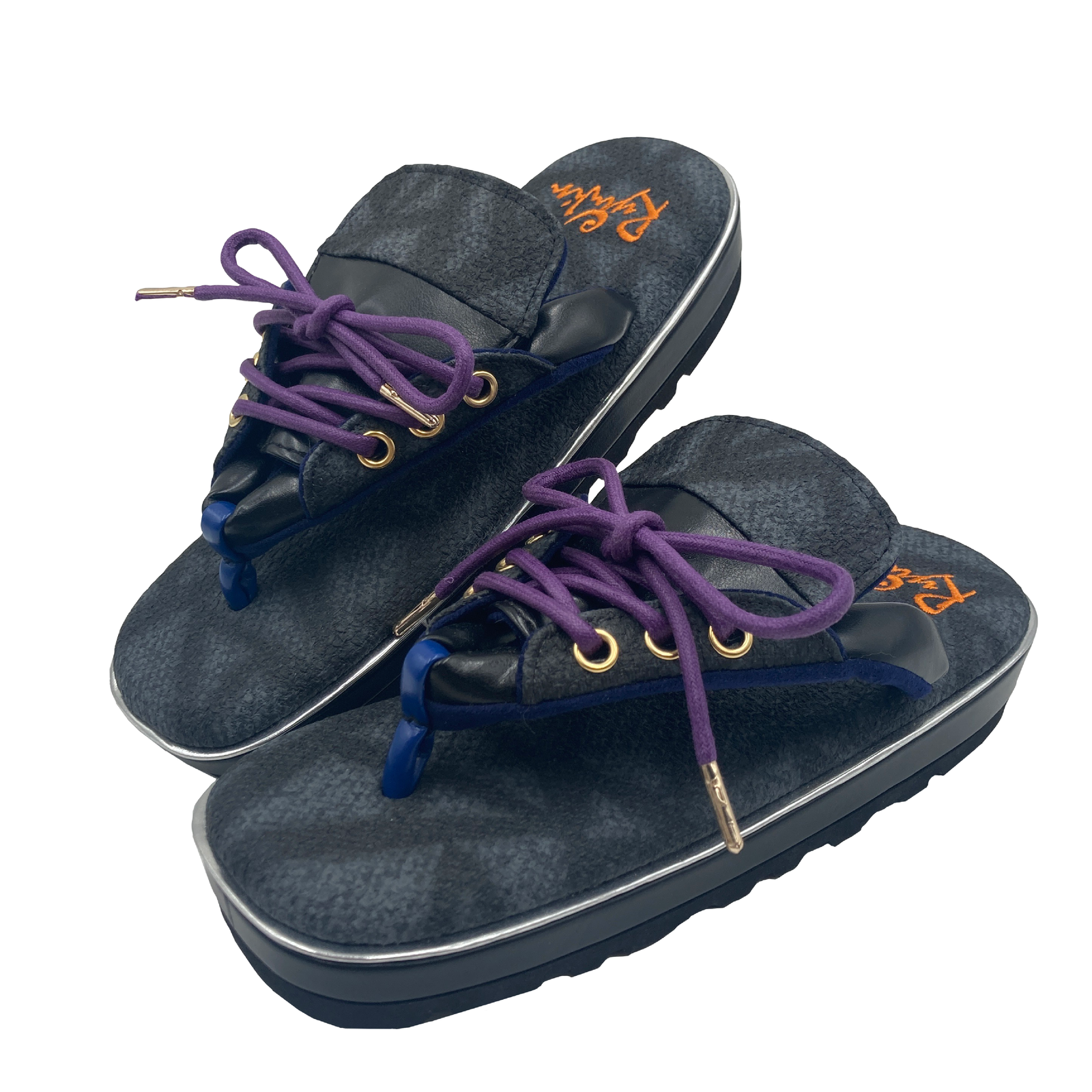 スニーカーメンズ雪駄 ベーシックアクセント（Blue）