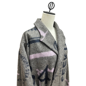 Ryujin 2025きものコート(leopard)グレー