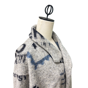 Ryujin 2025きものコート(leopard)ライトグレー