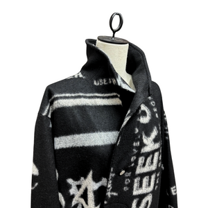 Ryujin 2025きものコート(leopard) ブラック