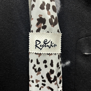 Ryujin 2025きものコート(leopard) ブラック